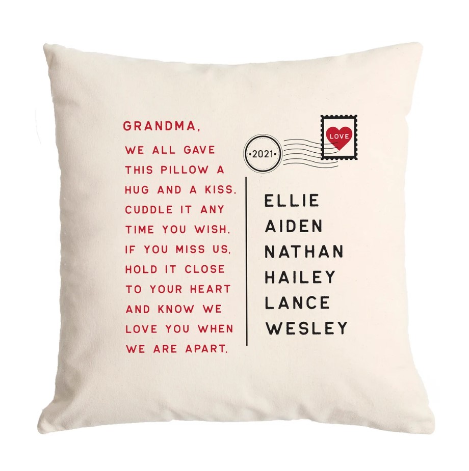 Personalized Grandma Pillowcase Custom Long Distance Pillow For Mom Dad Grandma Mothers Day Gift Pillowcase With Custom Names